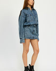 Emory Park Button Up Denim Mini Dress