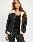 Emory Park Shearling Moto Jacket