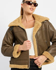 Emory Park Shearling Moto Jacket