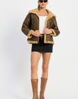 Emory Park Shearling Moto Jacket