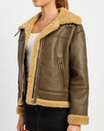 Emory Park Shearling Moto Jacket