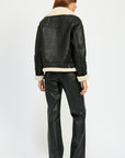 Emory Park Shearling Moto Jacket