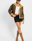 Emory Park Shearling Moto Jacket