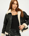 Emory Park Shearling Moto Jacket