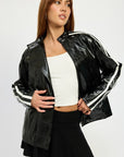 Emory Park Oversized Moto PU Jacket