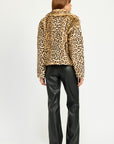 Emory Park Animal Print Furry Jacket