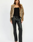 Emory Park Animal Print Furry Jacket