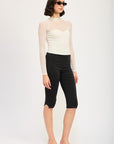 Emory Park Contrasted Sheer Ruched Top