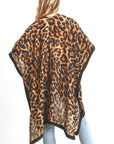 Leopard Animal Print Long Kimono Cardigan