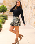 Julia Rose The Kylie Leopard Skort