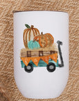 Fall Autumn Pumpkin Wagon Wine Cup Tumbler