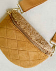 Fuzzy And Quilted Luxe Sling Bag