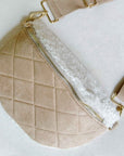 Fuzzy And Quilted Luxe Sling Bag