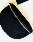 Fuzzy And Quilted Luxe Sling Bag