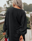 Women Patchwork Drop Shoulder Oversized Top