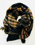 Braided Fringe Plaid Scarf