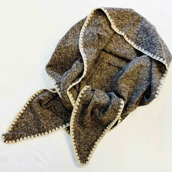 Preciously Stitched Triangle Shawl Scarf