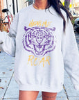 Hear Me Roar Tiger Graphic Fleece Sweatshirts