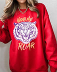 Hear Me Roar Tiger Graphic Fleece Sweatshirts