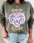 Hear Me Roar Tiger Graphic Fleece Sweatshirts