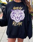 Hear Me Roar Tiger Graphic Fleece Sweatshirts