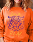 Hear Me Roar Tiger Graphic Fleece Sweatshirts