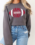 Game Day Football  Graphic Fleece Sweatshirts