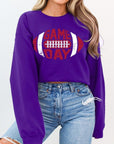 Game Day Football  Graphic Fleece Sweatshirts