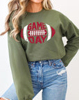 Game Day Football  Graphic Fleece Sweatshirts