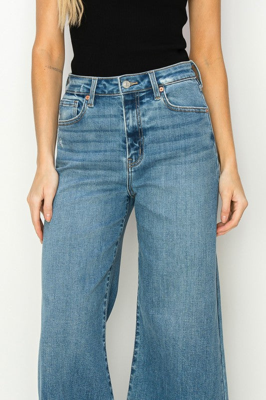 Artemis Vintage High Rise Cropped Palazzo Jeans