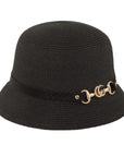 Straw Fashion Hat With GC Buckle