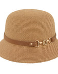 Straw Fashion Hat With GC Buckle