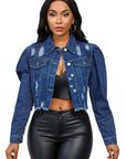 Distressed Denim Jacket by Claude