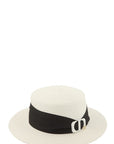 Straw Fashion Hat With CD Accent