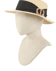 Straw Fashion Hat With CD Accent