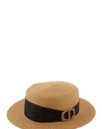 Straw Fashion Hat With CD Accent