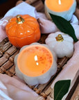 Pumpkin Soy Wax Candle - WHITE