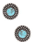 Stone Pave Western Stud Earrings