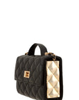 Diamond Quilted Rectangle Shape Crossbody Bag