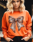 Coquette Football Bow Graphic Fleece Sweatshirts