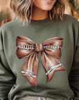 Coquette Football Bow Graphic Fleece Sweatshirts