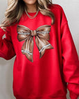 Coquette Football Bow Graphic Fleece Sweatshirts