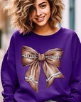 Coquette Football Bow Graphic Fleece Sweatshirts