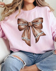 Coquette Football Bow Graphic Fleece Sweatshirts