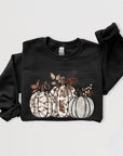 Animal Print Pumpkins Graphic Fleece Sweatshirts