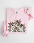 Animal Print Pumpkins Graphic Fleece Sweatshirts