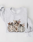 Animal Print Pumpkins Graphic Fleece Sweatshirts