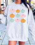 Cute Groovy Pumpkins  Graphic Fleece Sweatshirts