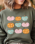 Cute Groovy Pumpkins  Graphic Fleece Sweatshirts