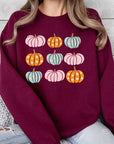 Cute Groovy Pumpkins  Graphic Fleece Sweatshirts